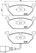 VW BORA V5 V6 TOLEDO LEON IBIZA MINTEX FRONT BRAKE DISC BRAKE PADS