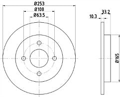 FOR FORD FOCUS 1.4 1.6 1.8 BRAKE DISCS PADS MINTEX REAR