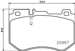 FOR C-CLASS C 220 D AMG LINE (MK4 (A205)) FRONT BRAKE PADS WITH WIRE SENSOR