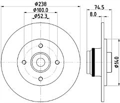 CLIO SPORT 172 FRONT REAR BRAKE DISC PADS BEARINGS MDC1997 MDK0160 MDB2868