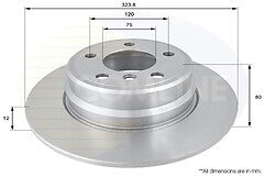 BMW X5 E53 2.0TD 3.0TD 4.4 CROSS DRILLED REAR BRAKE DISC 324MM