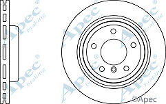 Genuine Apec REAR  Vented Drilled  Brake Discs 300MM FOR BMW 