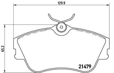 BREMBO FRONT BRAKE PAD SET FORVOLKSWAGEN CARAVELLE 1.9 2.0 2.4 2.5TRANSPOTER T4 