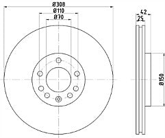 VAUXHALL ASTRA H ZAFIRA 1.9CDTI 150bhp  MINTEX BRAKE DISCS PADS 308MM