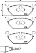 VW GOLF SEAT AUDI SKODA FRONT MINTEX BRAKE PADS MDB2040 