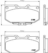 FOR IMPREZA WRX TURBO DRILLED GROOVED BRAKE DISC MINTEX PAD
