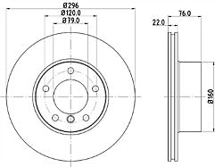 2x Brake Discs Pair Vented fits BMW 535 E39 3.5 Front 96 to 97 296mm 