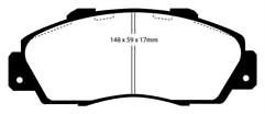 FOR HONA CR-V 2.0 MK 1 (1997-2002) EBC FRONT RED STUFF BRAKE PADS SET OF 4 
