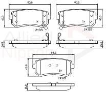 FOR HYUNDAI i30 1.4 1.6 2.0 ACCENT KIA RIO 1.4 1.5 1.6 REAR BRAKE PADS