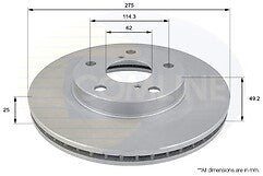 FOR TOYOTA RAV4  D4D NRG VVTI 2001-2006 2 BRAKE DISCS PAIR FRONT VENTED