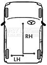 FOR CITROEN 1.7 1.8 BRAKE  CABLE 