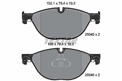 FOR BMW 520d 525d 530d 535d F10 FRONT TEXTAR BRAKE PADS SET + WEAR WIRE SENSOR