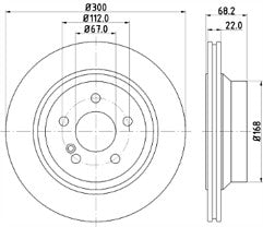 FOR MERCEDES CLS320 CLS350 E280 E300 E350 E500 REAR DRILLED BRAKE DISCS