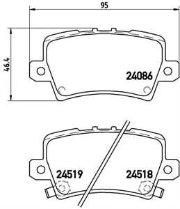 FOR HONDA CIVIC TYPE R FN2 1.8 i-VTEC 2.2 i-CTDi REAR BRAKE PADS BREMBO 