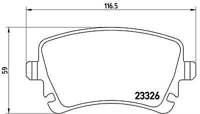 VOLKSWAGEN CARVELLE / TRANSPORTER 1.9 TO 2.5 BREMBO REAR  BRAKE PADS SET OF 4 