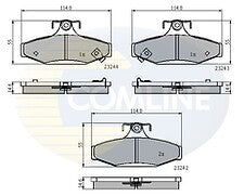 SSANGYONG DAEWOO MUSSO KORRANDO REAR BRAKE PADS FOR PBR TYPE CALIPERS