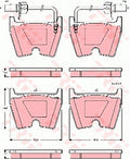 FOR AUDI R8 Audi RS5 Coupe  FRONT TRW BRAKE PADS