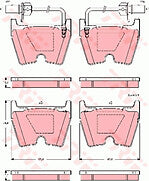FOR AUDI R8 Audi RS5 Coupe  FRONT TRW BRAKE PADS