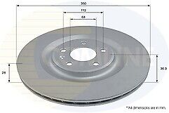 FOR AUDI SQ7 4.0TDi 4MB REAR CROSS DRILLED BRAKE DISC PADS 350MM 4M0615601J
