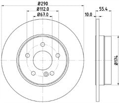 FOR CLK200 CLK230 CLK240 CLK270 CLK320 CLK430 MINTEX BRAKE DISCS PADS REAR
