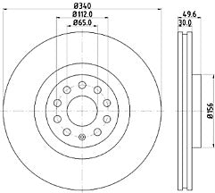 AUDI S3 FRONT REAR BRAKE DISC BRAKE PAD MINTEX 340MM AND 310MM ORIGNAL FIT 