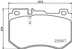 FOR C-CLASS C 220 D AMG LINE (MK4 (A205)) FRONT BRAKE PADS WITH WIRE SENSOR