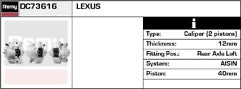 FOR LEXUS SC430 REAR BRAKE DISCS AND PADS WITH REAR LEFT HAND SIDE CALIPER 