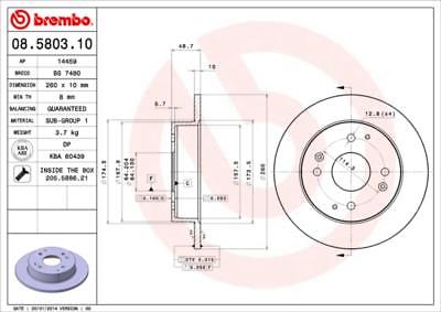 FOR HONDA ACCORD ROVER 618 620 BREMBO DRILLED GROOVED REAR BRAKE DISCS