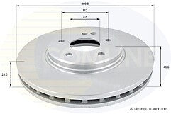 FOR MERCEDES CLK200 CLK230 CLK430 FRONT CROSS DRILLED BRAKE DISC 300MMx24mm