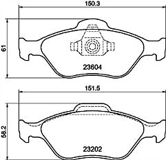 FORD FIESTA MK4 MK5 1.25 1.3 TDi TDCi MINTEX FRONT BRAKE DISCS  PAD MDK0148