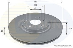 FOR MERCEDES C320 C350 SLK350 S203 W203 BRAKE DISC DRILLED  330mm FRONT