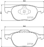 FORD FOCUS MK2 FOCUS C MAX C-MAX 2005 ON FRONT BRAKE DISCS BRAKE PADS MINTEX 278