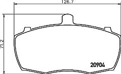 FOR LANDROVER RANGE ROVER MK1 3.5 70-95 LDV 400 CONVOY FRONT BRAKE PAD SET MLB69