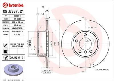 BMW 320 E90 120i 120 E88 E81 Z4E89 BRAKE DISCS DRILLED GROOVED BREMBO PADS 312mm