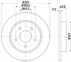 FORD FOCUS C-MAX MK2 2 REAR MINTEX BRAKE DISCS REAR BRAKE PADS
