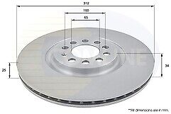 FOR GOLF S3 TT IBIZA LEON DRILLED GROOVED BRAKE DISC 312MM PAIR BRAND NEW 