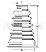 FOR NISSAN KUBISTAR 1.5 dCI 60 X76 (04/06-10/09) FRONT OUTER CV JOINT BOOT KIT 