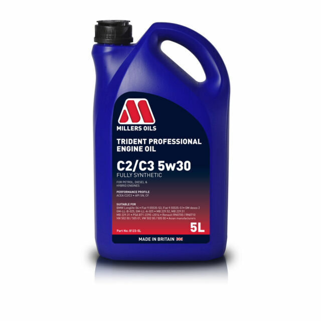 Millers Trident Professional Engine Oil C2 / C3 5w30 Fully Synthetic 5L 8123