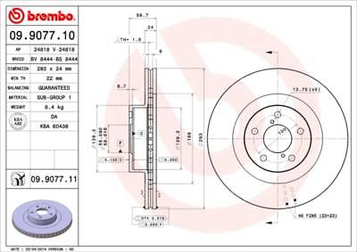 FOR SUBARU IMPREZA WRX TURBO STI  P1 BRAKE DISCS BREMBO FRONT 295MM 