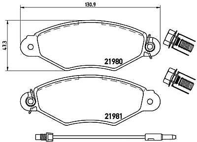 FOR KANGOO AUTHENTIQUE DCI (MK1 (Ph2) (X76))  FRONT BRAKE PADS