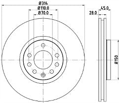 SAAB 9-3  VECTRA C V6 VENTED BRAKE DISC BRAKE PADS FRONT REAR  314 /292