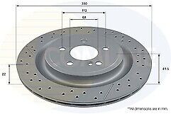 FOR MERCEDES GLA45 AMG REAR DRILLED GROOVED PERFORMANCE BRAKE DISCS PADS