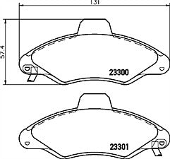 MINTEX FRONT BRAKE PADS MDB1842 FOR FORD ESCORT MK6 1.6 (180MM DRUMS) 98-2001