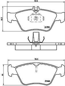 FOR MERCEDES C CLASS CLK E CLASS SLK 1993 FRONT BREMBO BRAKE PAD SET 