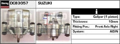 FOR SUZUKI JIMNY 1998 TO 2005 FRONT RIGHT SIDE BRAKE CALIPER