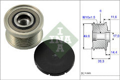 BMW  ALTERNATOR CLUTCH AUXILIARY BELT PULLEY