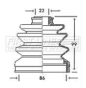 FOR NISSAN 100NX 1.6 MPi B13 (09/93-10/94) FRONT OUTER CV JOINT BOOT KIT 