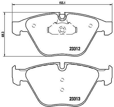 BMW 5 SERIES E60 E61 6 SERIES E63 E64 7 SERIES E65 E66 FRONT BRAKE PAD SET 