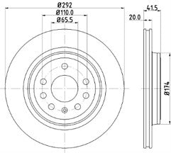 VECTRA C SIGNUM 02> MINTEX REAR VENTED BRAKE DISC & PADS