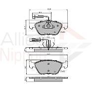  FOR MULTIPLA 1.6 1.9TD JTD FRONT REAR DISC BRAKE PADS FOR MODELS WITH REAR DISC